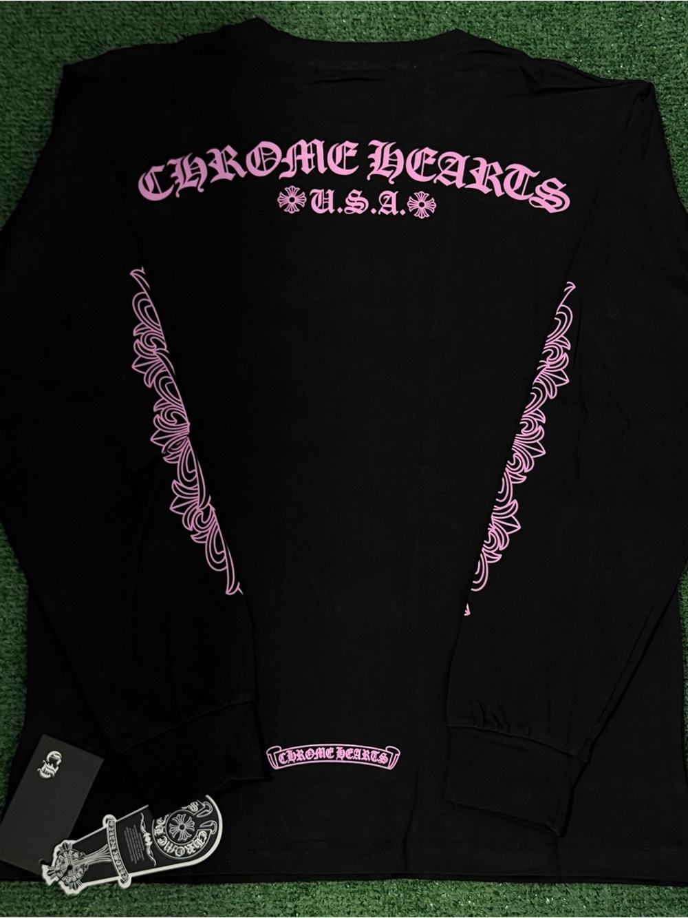 Black and pink Chrome Hearts Long sleeve 🔥